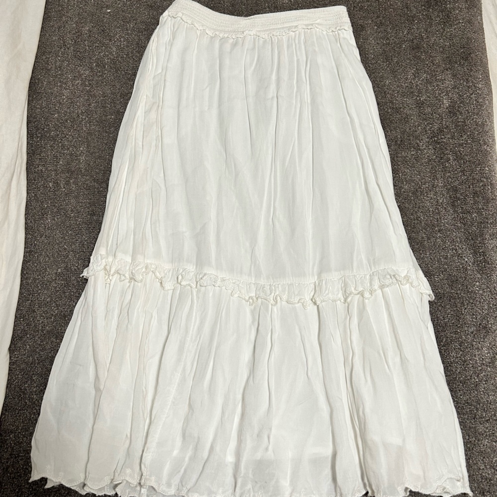 Wilfred white tiered skirt with pockets